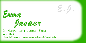 emma jasper business card